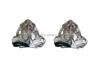 Silver Plastic Casket Hardware , Casket Corner Coffin Accessories Injection Molding