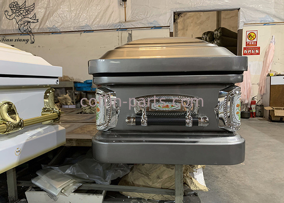 ISO9001 Decorable Stainless Steel Casket Customizable For Funeral Arrangements