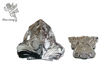 Silver Plastic Coffin Corner With  Steel Bars , European Style Casket Hardware Wholesale