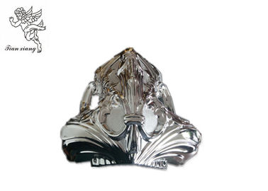 Silver Plastic Coffin Corner With  Steel Bars , European Style Casket Hardware Wholesale