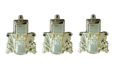 Plastic Customized Casket Accessories Gold - Plating Funeral Decoration With Iron Tubes