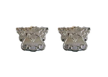 Silver Plastic Casket Hardware , Casket Corner Coffin Accessories Injection Molding