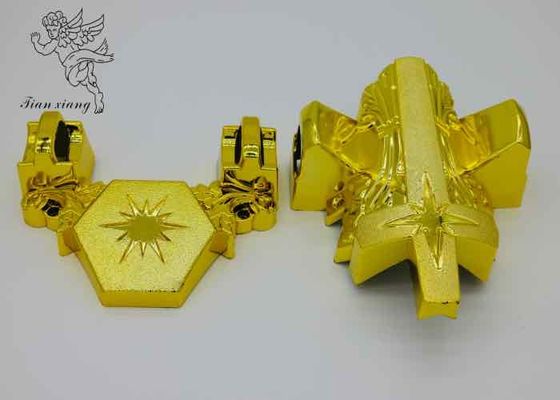 Gold Casket Hardware Kit PP Plastic Material With 66cm Iron Tubes
