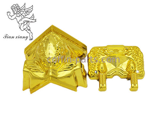 रजत / कॉपर रंग ताबूत पार्ट्स टोकरी कॉर्नर गौण पीपी / ABS सामग्री